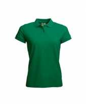 Dames poloshirtjes gras groen