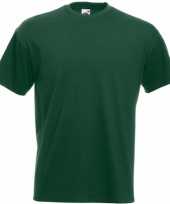Fruit of the loom tshirt ronde hals donkergroen