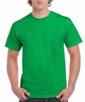 Set van 2x stuks voordelig fel groene t shirts voor heren maat l 40 52