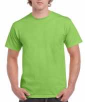 Set van 2x stuks voordelig lime groen t shirts voor heren maat l 40 52