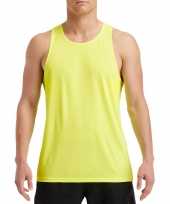 Sportkleding sneldrogend neon groen voor heren