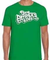 St patrick s day t shirt groen heren