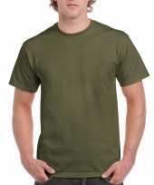 Voordelig leger groen t shirt voor volwassenen
